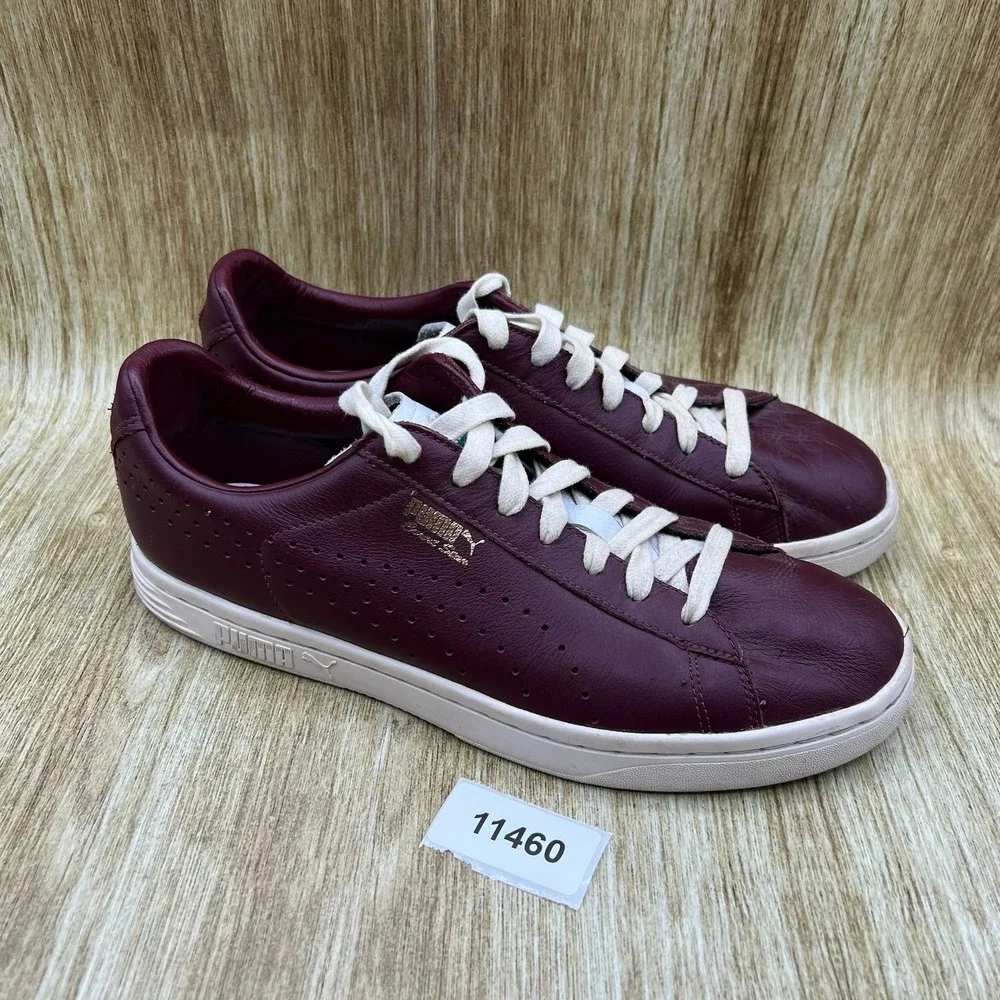 Puma Court Star NM Sneakers Men's Size 10 Burgundy Leather Low Top 357883-08